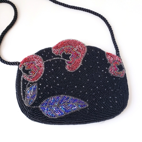 floral mini bag / BLACK